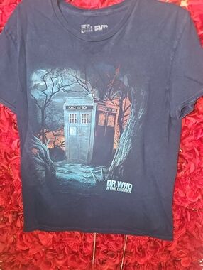 Dr. Who Graphic Navy Blue Men's Tee Size Medium